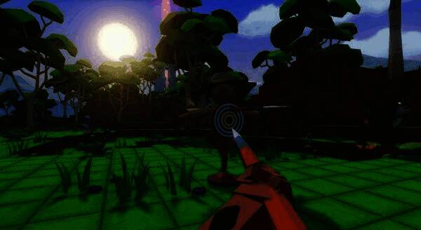 玩家在竞技场中使用拳击手套对抗巨大的独眼巨人，场景充满运动赛事氛围，观众席上有小地精助威