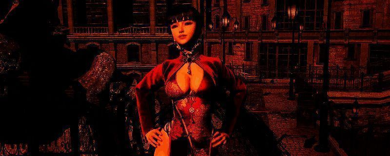 《剑星》游戏中主角在废墟城市中战斗的场景，光影效果细腻，角色服装与环境纹理高度清晰