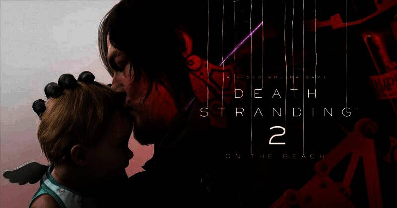 《死亡搁浅2》主角山姆身着装备穿越荒芜沙漠，背景是悬浮在空中的神秘结构