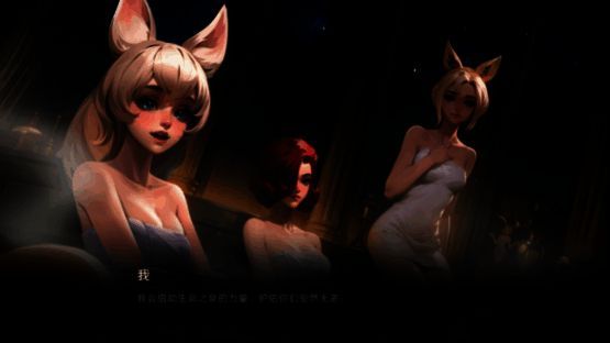 三位女性拟人英雄并列展示，分别代表不同种族与职业，服饰华丽，特效炫目