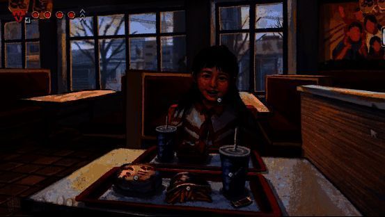 游戏主界面设计，背景为老式课桌，上方悬浮着日历与闹钟元素