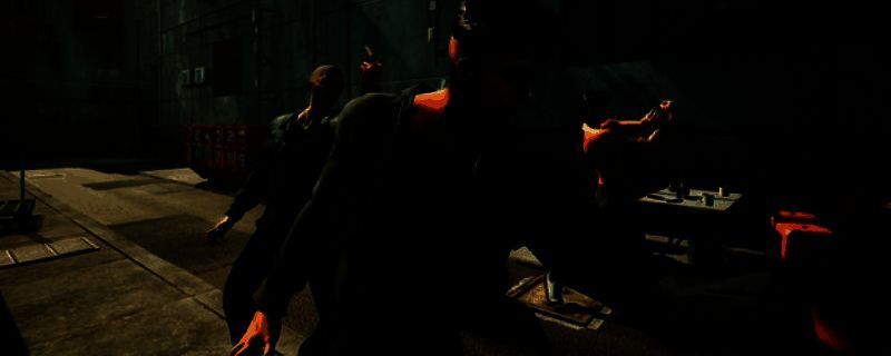 《Acts of Blood》游戏实机画面，角色在暗色调场景中激烈对决，技能特效炫酷，光影表现细腻