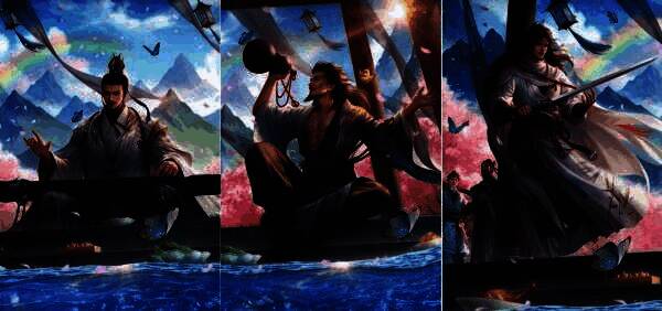 游戏内新上线的友诸葛亮、友庞统、友徐庶三位武将立绘展示，风格儒雅且富有辨识度