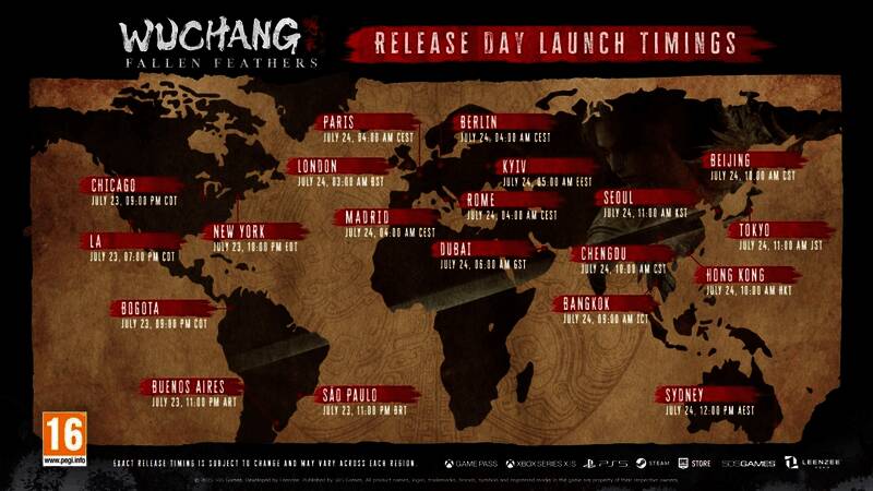 《明末：渊虚之羽》全球解锁时间表，显示各地区平台的具体上线时刻