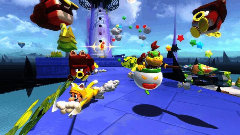 《斯普拉遁3》城镇界面升级前后对比，右侧为4K+60帧的清晰画面