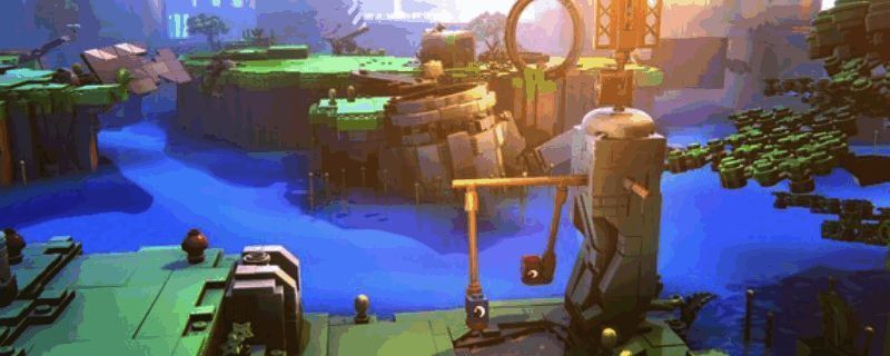 《乐高旅行者》游戏宣传图，两名角色驾驶乐高飞船穿越星际场景，周围漂浮着彩色积木碎片和星球特效