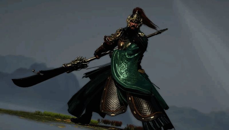 关羽武将属性面板展示，包含攻击力、防御力、兵力、速度等详细数值