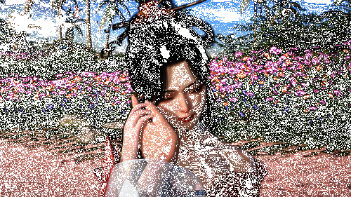 《逆水寒》【相昵】互动玩法动图展示，角色轻抚宠物，另一角色温柔靠近，画面温馨自然