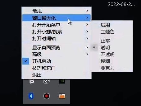 设置界面中多个模块的启用选项被取消勾选，确保透明规则统一