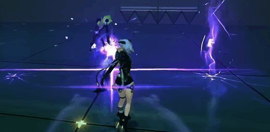 卢西娅角色全貌展示图，包含技能图标、属性面板与战斗定位说明