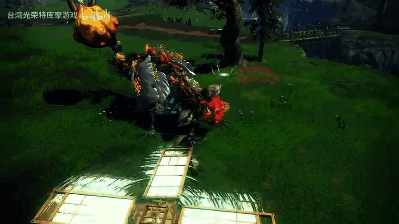 玩家在空中连续翻转斩击，敌人被击飞，场景中布满樱花与光影特效