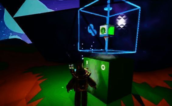 玩家在闸门仓附近使用推平方块打造整齐基地的俯视视角画面