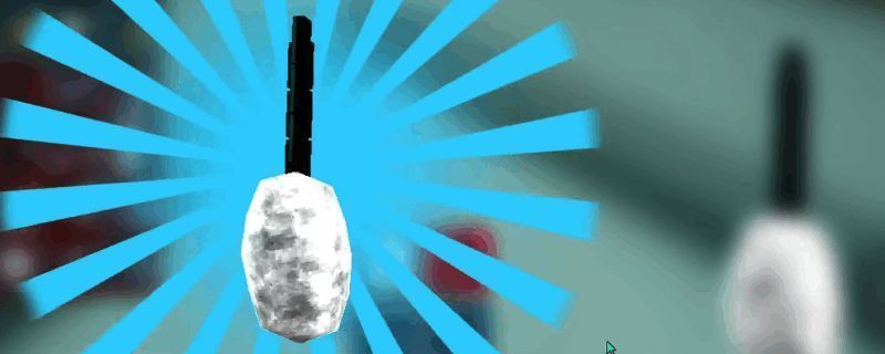 《非生物因素》游戏中闪耀碎片所在位置截图，展示位于实验收容区中央的发光收容装置，周围布满警示标志和监控设备