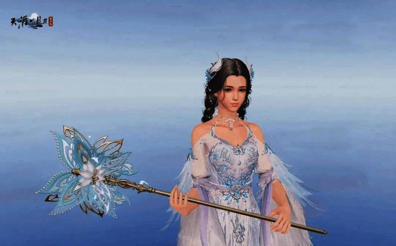 双手高举仙女棒，光效全开，蝴蝶环绕飞舞，如同童话梦境