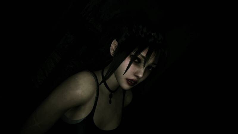 地下祭坛布满蜡烛与骷髅，中央摆放着神秘雕像