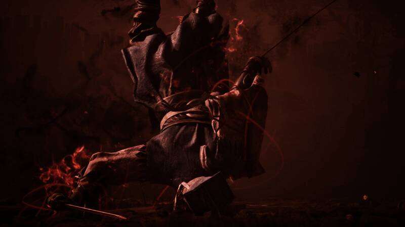 动捕棚内，身穿动作捕捉服的武术演员正在演示空中翻腾与剑术动作，技术人员在一旁实时监控数据