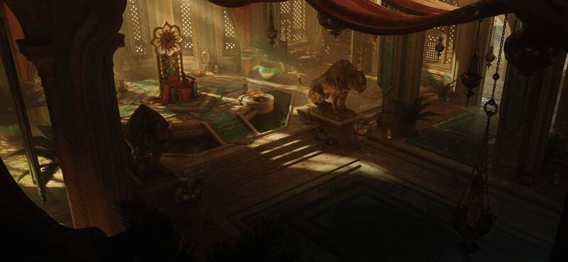 玩家队伍在迷雾笼罩的战场中集火大河神，技能特效交织，画面充满紧张感与史诗氛围