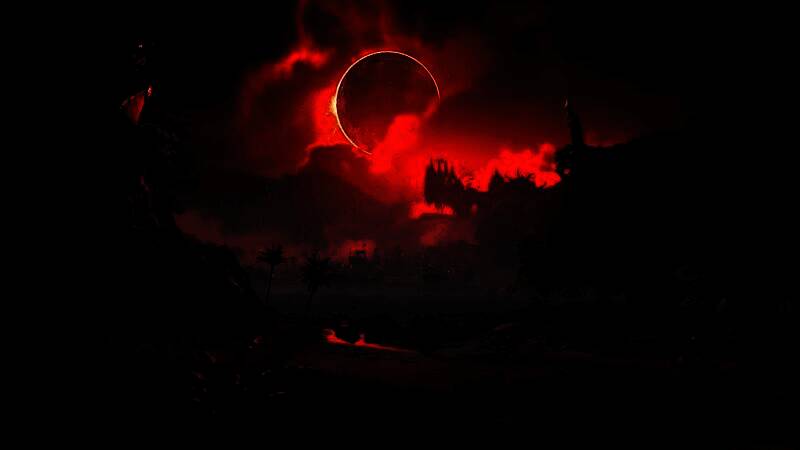 游戏结局分支提示画面，显示‘你的选择将改变世界的命运’字样，背景为破碎的王座