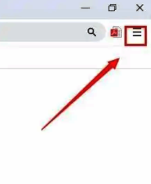 谷歌浏览器右上角显示三个横线菜单按钮，鼠标悬停在该图标上