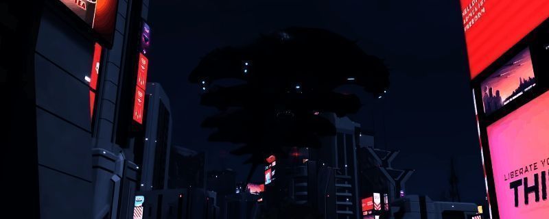 《绝地潜兵2》中光能族利维坦在空中飞行的场景，巨大生物散发着蓝色能量光晕，背景为战火纷飞的战场