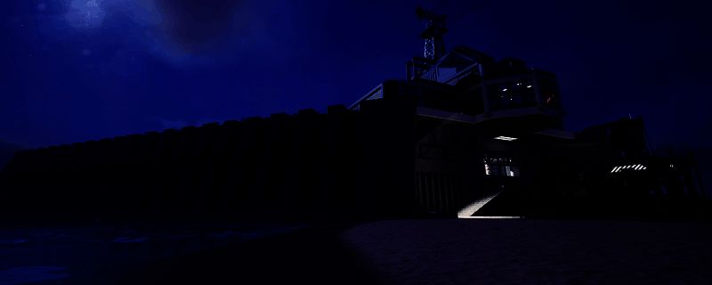 《幸福工厂》中玩家搭建的多层工厂结构，设备整齐排列，传送带悬挂在天花板上，物流系统井然有序