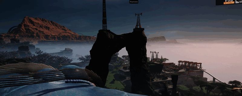 幸福工厂初生地图全景视图，展示广袤地形与资源分布点位，包含森林、草原、沙漠与山脉等多种地貌