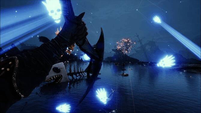 俯视角地图展示神秘岛屿全貌，遍布古老遗迹与幽灵船残骸