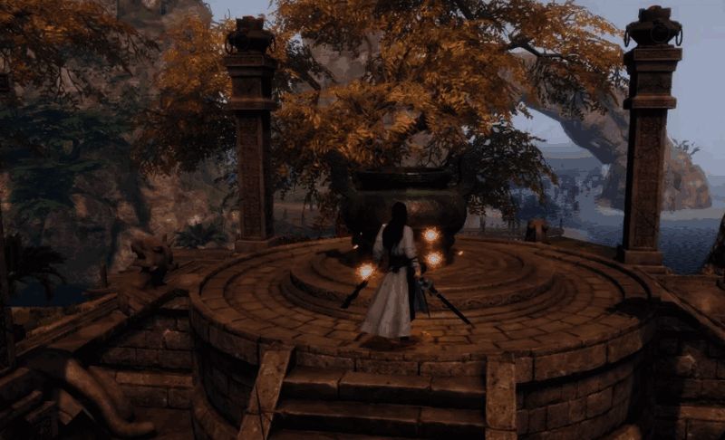 降龙领域释放瞬间特效，金色龙影盘旋升空，地面裂痕蔓延，敌人被气浪掀飞