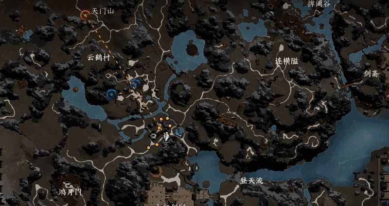 苗疆药田全景图，整齐排列的药圃中生长着清新草，玩家正在细心照料作物