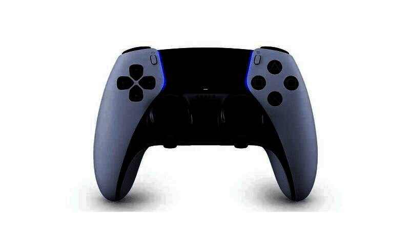 DualSense Edge™无线控制器特写，手柄采用深灰配色，细节可定制化程度高