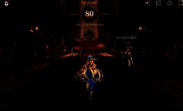 总督宫大厅内部视角，镜头对准中央楼梯中段，光影效果突出场景层次