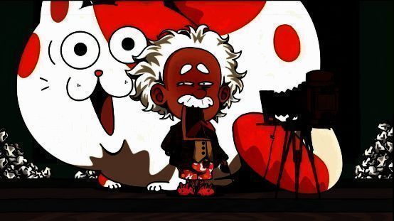 《节奏旅社》游戏界面展示，色彩鲜艳，角色动作夸张，充满卡通风格的节奏挑战场景