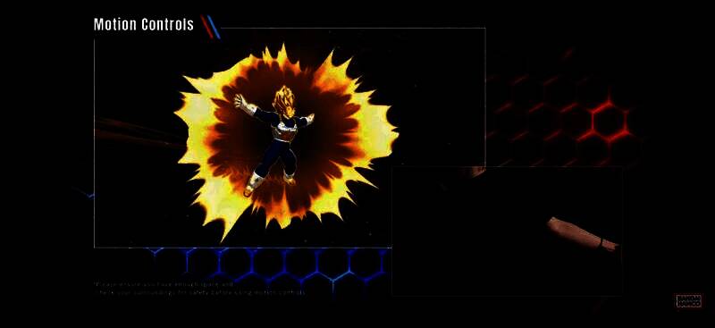 玩家手持Joy-Con进行体感操作，屏幕中角色同步做出蓄力动作