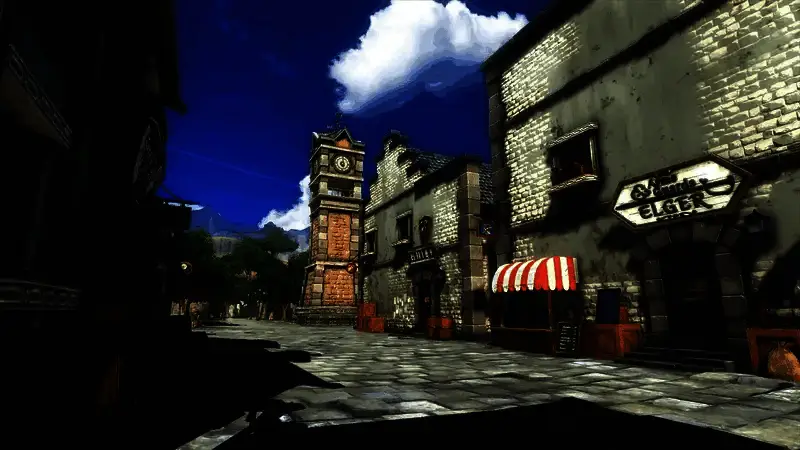 洛连特飞行船码头，一艘导力飞行船正缓缓降落，乘客有序上下