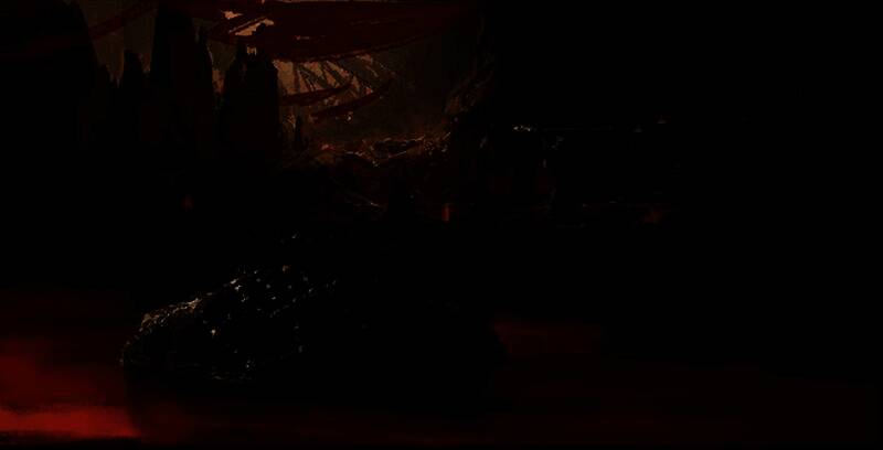 牛头人战士在沙暴中冲锋，手持巨斧，身后是萨满高举骨杖召唤风暴的场景