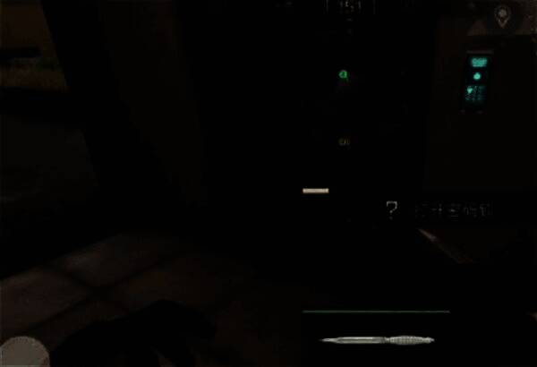 巴克什浴场内部实景，玩家正对密码终端，墙面有明显标识