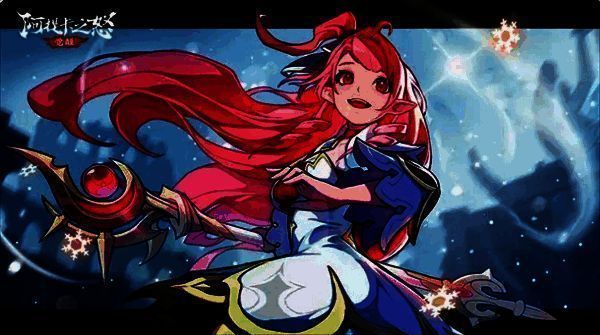 元素法师悬浮空中，双手释放出三色元素球环绕旋转，周围电光闪烁，寒焰交织