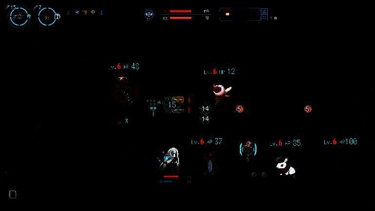 战斗界面截图：时间静止状态下，敌人动作冻结，红色标记显示可攻击路径