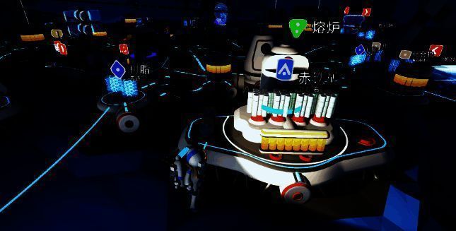 玩家在地图上标记赤铁矿采集点的界面截图，多个红点分布在星球不同区域