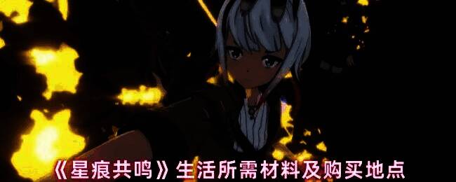 《星痕共鸣》生活职业材料列表界面，清晰展示各类原材料与成品对应关系