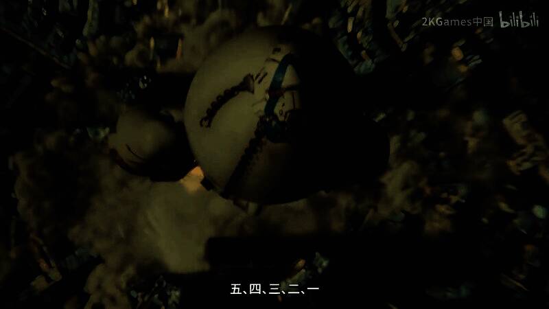 宣传标语特写，红色字体写着‘冲出地球’，背景为星球爆炸的壮观画面