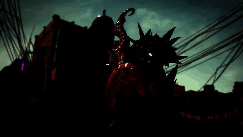 宣传视频中的转场动画，从荒野大地切换至城市擂台