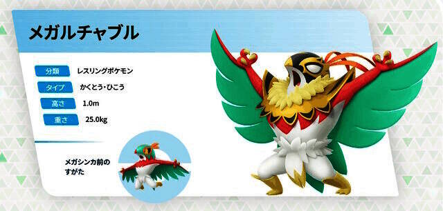 MEGA摔角鹰人侧面特写，展示其强壮的背部肌肉与展开的彩羽