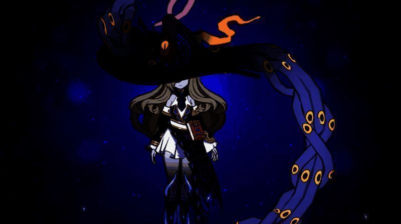 年兽在暗夜中咆哮，周身环绕红色猎痕标记，战场氛围压抑