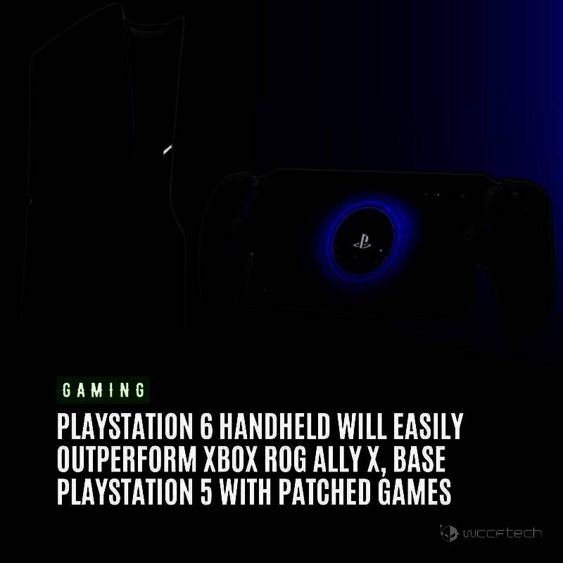 概念图展示PS6掌机与底座连接的使用场景，类似任天堂Switch的桌面模式