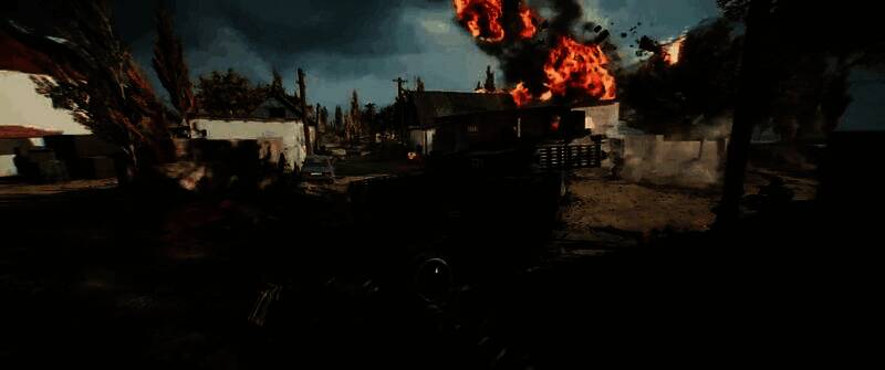 多人对战大场面，数十名士兵在开阔地带展开激烈交火