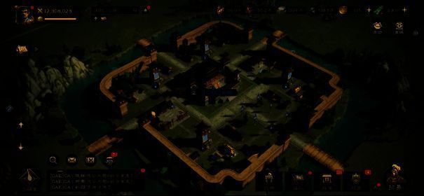 游戏内还原的三国城池全景，街道布局、建筑风格均符合汉代特征