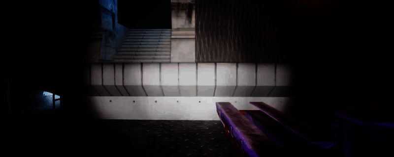 《非生物因素》实验区探索示意图，显示破损区域与叉车位置，以及通往地下车站的入口路径