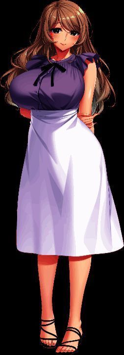 新宫凛子角色立绘，身穿居家围裙，面带温柔微笑，背景为阳光洒落的客厅