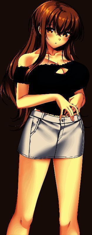 水岛朱莉角色立绘，戴眼镜的温柔学姐，抱着书本站在走廊，神情恬静